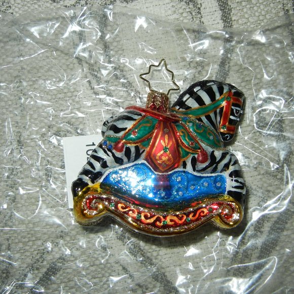 Christopher Radko Rocking in Stripes Gem  1020662  Zebra  Rocking horse - Picture 2 of 2